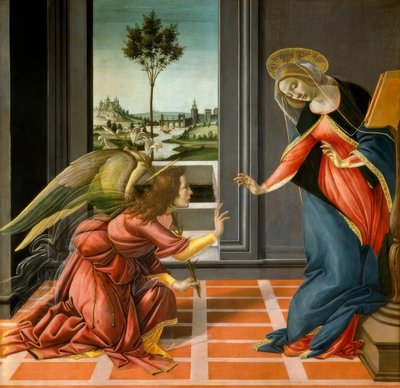Anunciação a Maria de Sandro Botticelli